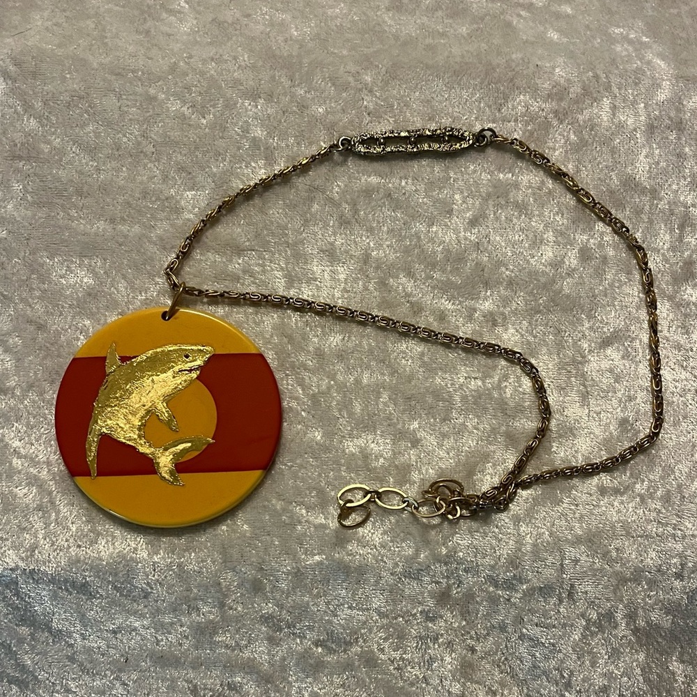 Statement Necklace W/ Shark - image 3